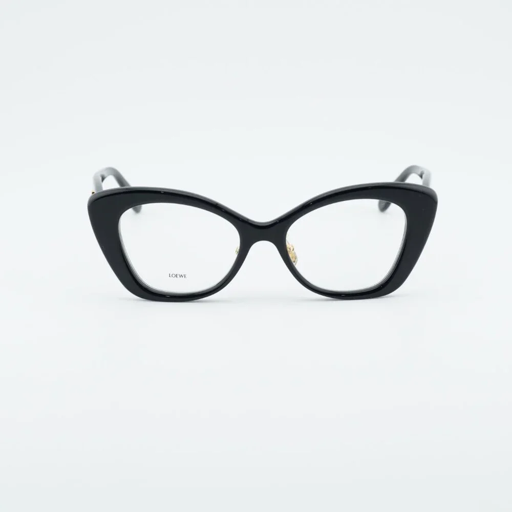 Loewe LW50067F 001 Eyeglasses Shiny Black 52mm Cat Eye Frame